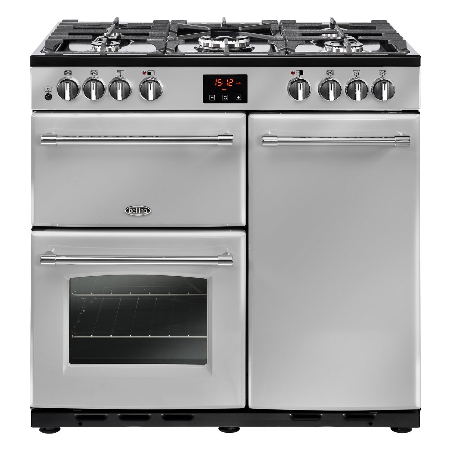 Belling farmhouse deals dual fuel cooker